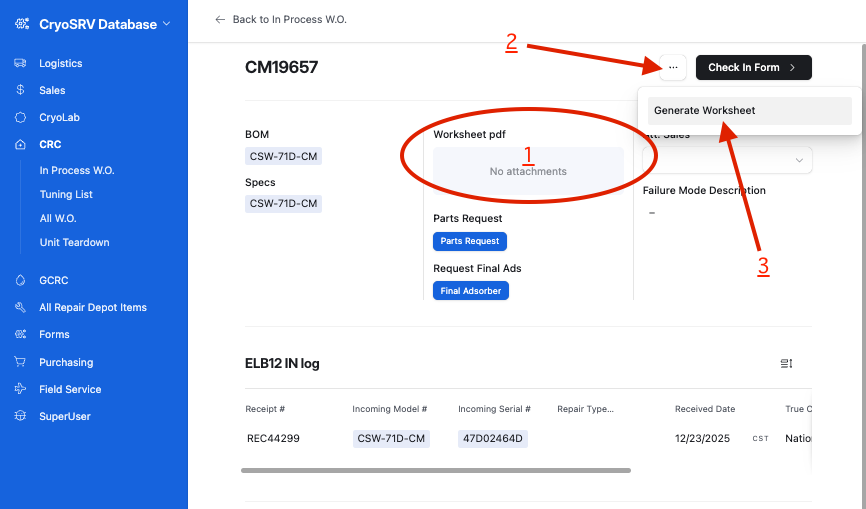 showing no attachment and where the dropdown menu for the new worksheet button.